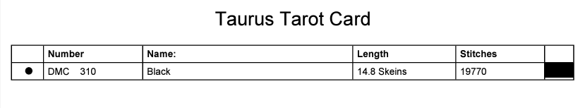 Stitching Jules Design Cross Stitch Pattern Taurus Tarot Card Counted Cross Stitch Pattern | Astrology Zodiac | Monochrome | Instant Download PDF