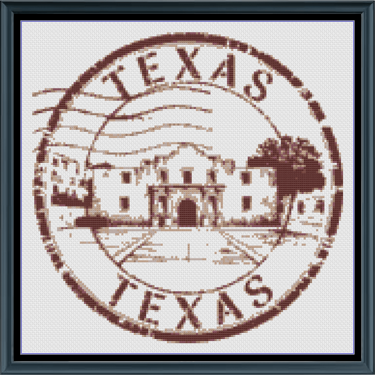 Stitching Jules Design Cross Stitch Pattern Texas Alamo US State Counted Cross Stitch Pattern | Instant Download PDF