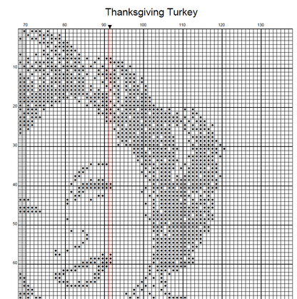 Stitching Jules Design Cross Stitch Pattern Thanksgiving Turkey Vintage Mom Housewife Monochrome Counted Cross Stitch Pattern Digital Download
