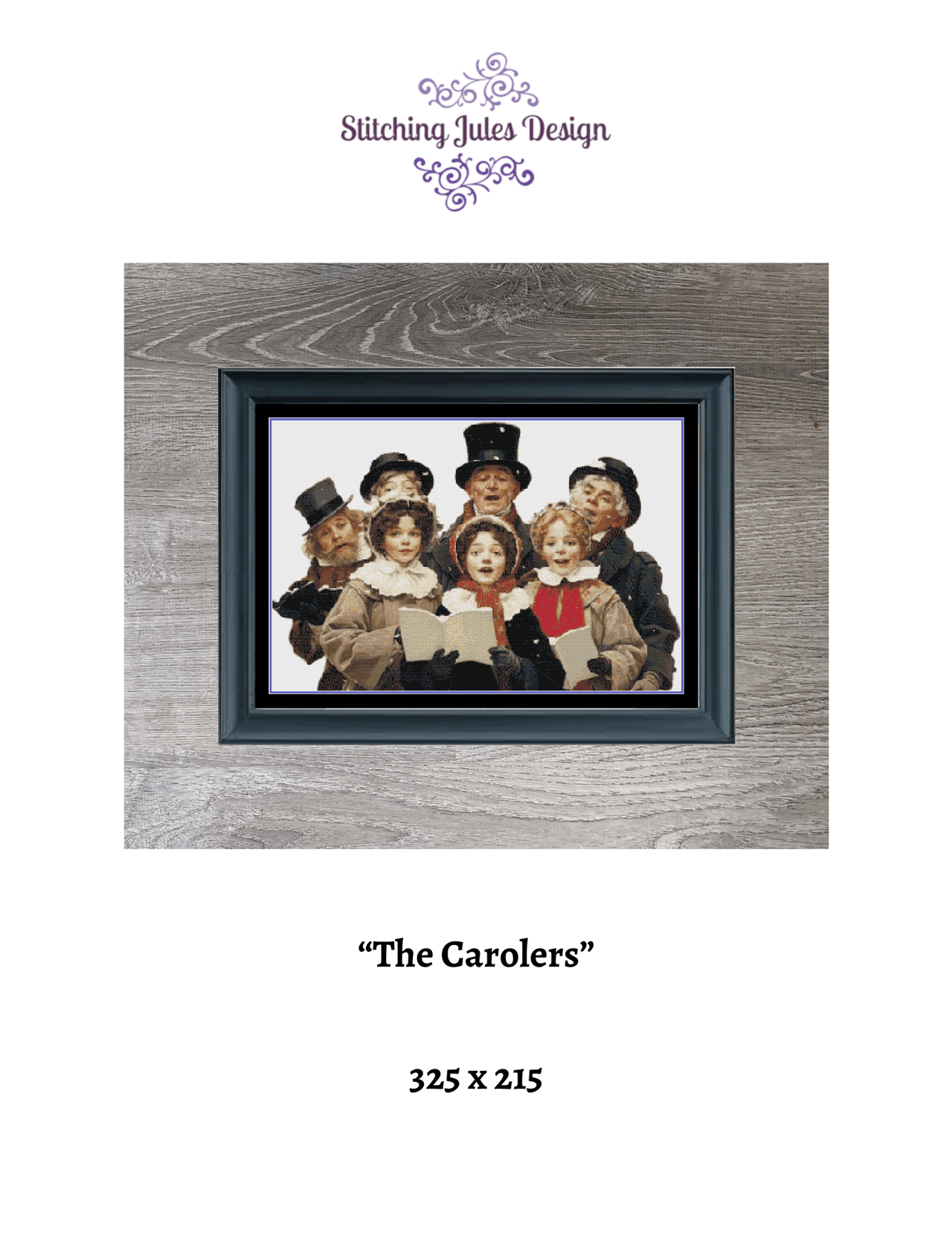 Stitching Jules Design Cross Stitch Pattern The Carolers Christmas Singers Counted Cross Stitch Pattern | Victorian Art | Instant Download PDF