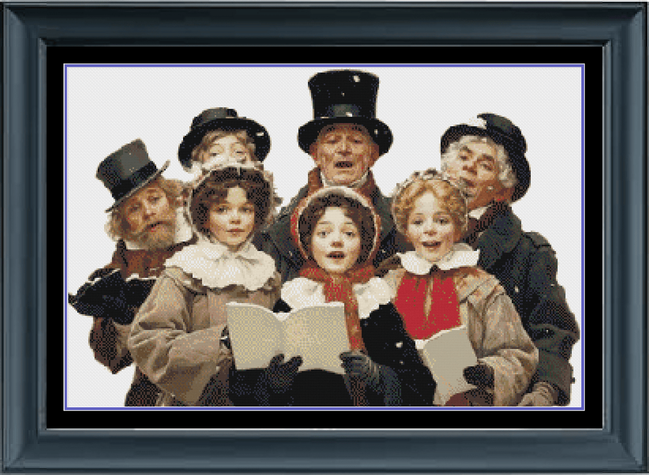 Stitching Jules Design Cross Stitch Pattern The Carolers Christmas Singers Counted Cross Stitch Pattern | Victorian Art | Instant Download PDF