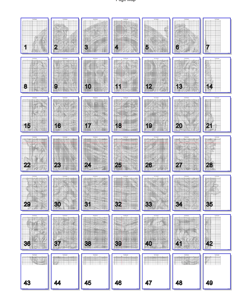 Stitching Jules Design Cross Stitch Pattern The Reader Tarot Card Large Counted Cross Stitch Pattern Digital Download