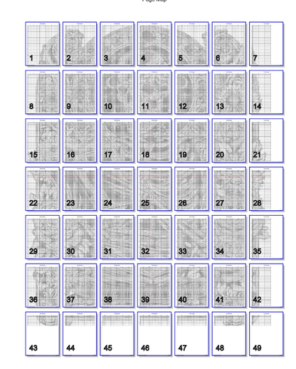 Stitching Jules Design Cross Stitch Pattern The Reader Tarot Card Large Counted Cross Stitch Pattern Digital Download