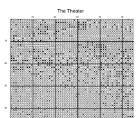 Thumbnail for Stitching Jules Design Cross Stitch Pattern Theater Cross Stitch Pattern | Greyscale Cross Stitch Pattern | Digital PDF Download And Physical Pattern Options