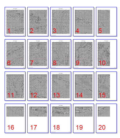 Stitching Jules Design Cross Stitch Pattern Theater Cross Stitch Pattern | Greyscale Cross Stitch Pattern | Digital PDF Download And Physical Pattern Options