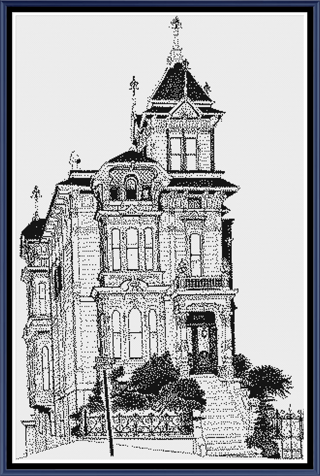 Stitching Jules Design Cross Stitch Pattern This Old House Monochrome Cross Stitch Pattern