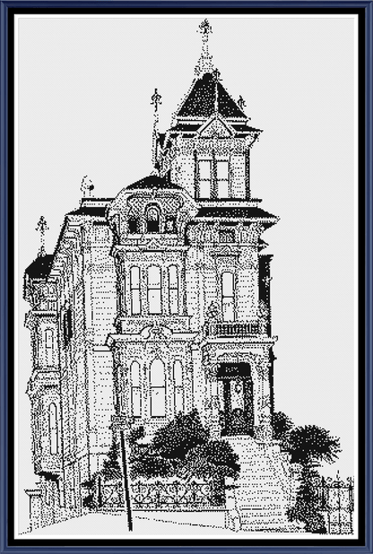 Stitching Jules Design Cross Stitch Pattern This Old House Monochrome Cross Stitch Pattern