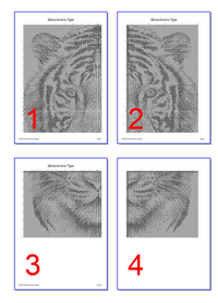 Thumbnail for Stitching Jules Design Cross Stitch Pattern Tiger Cross Stitch Pattern | Animal Cross Stitch Pattern | Blackwork | Instant PDF Download Or Physical Pattern Options