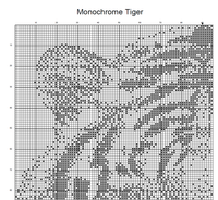 Thumbnail for Stitching Jules Design Cross Stitch Pattern Tiger Cross Stitch Pattern | Animal Cross Stitch Pattern | Blackwork | Instant PDF Download Or Physical Pattern Options