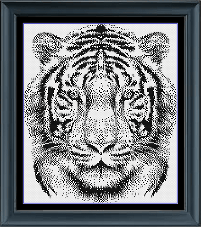 Stitching Jules Design Cross Stitch Pattern Instant PDF Download - $10 Tiger Cross Stitch Pattern | Animal Cross Stitch Pattern | Blackwork | Instant PDF Download Or Physical Pattern Options