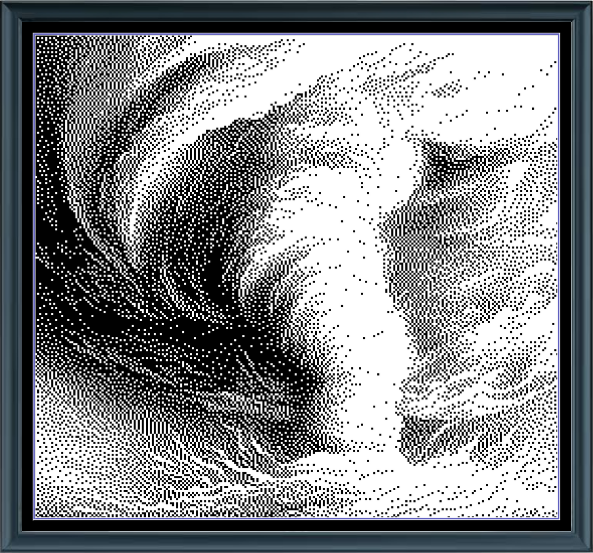 Tornado Storm Chaser Monochrome Blackwork Counted Cross Stitch Pattern ...