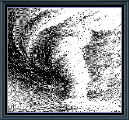 Stitching Jules Design Cross Stitch Pattern Tornado Storm Chaser Monochrome Blackwork Counted Cross Stitch Pattern Digital Download