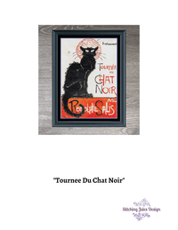Thumbnail for Stitching Jules Design Cross Stitch Pattern Tournee Du Chat Noir French Cat Cross Stitch Embroidery Needlepoint Pattern PDF Download - Ready For Pattern Keeper
