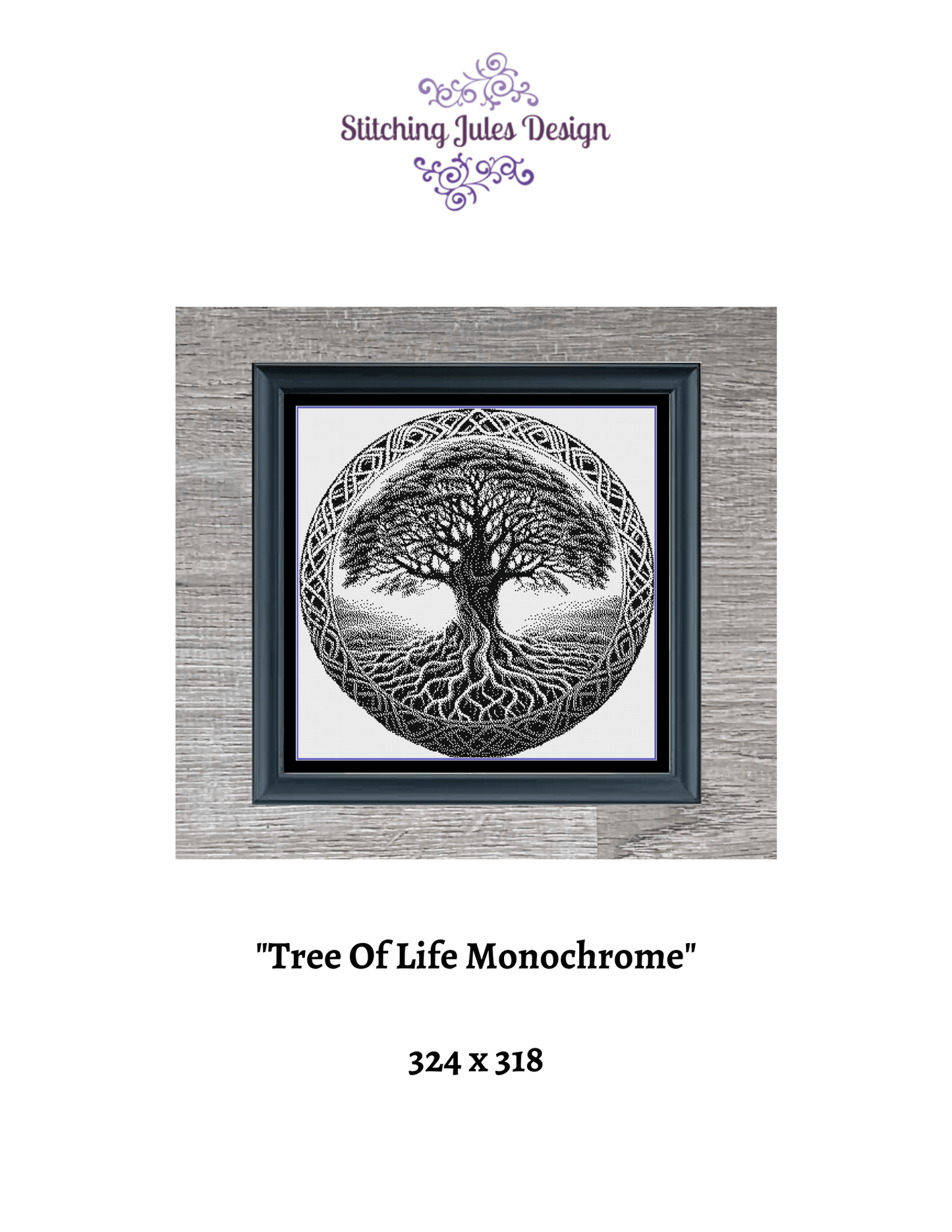 Stitching Jules Design Cross Stitch Pattern Tree Of Life Yggdrasil Cross Stitch Pattern Instant PDF Download