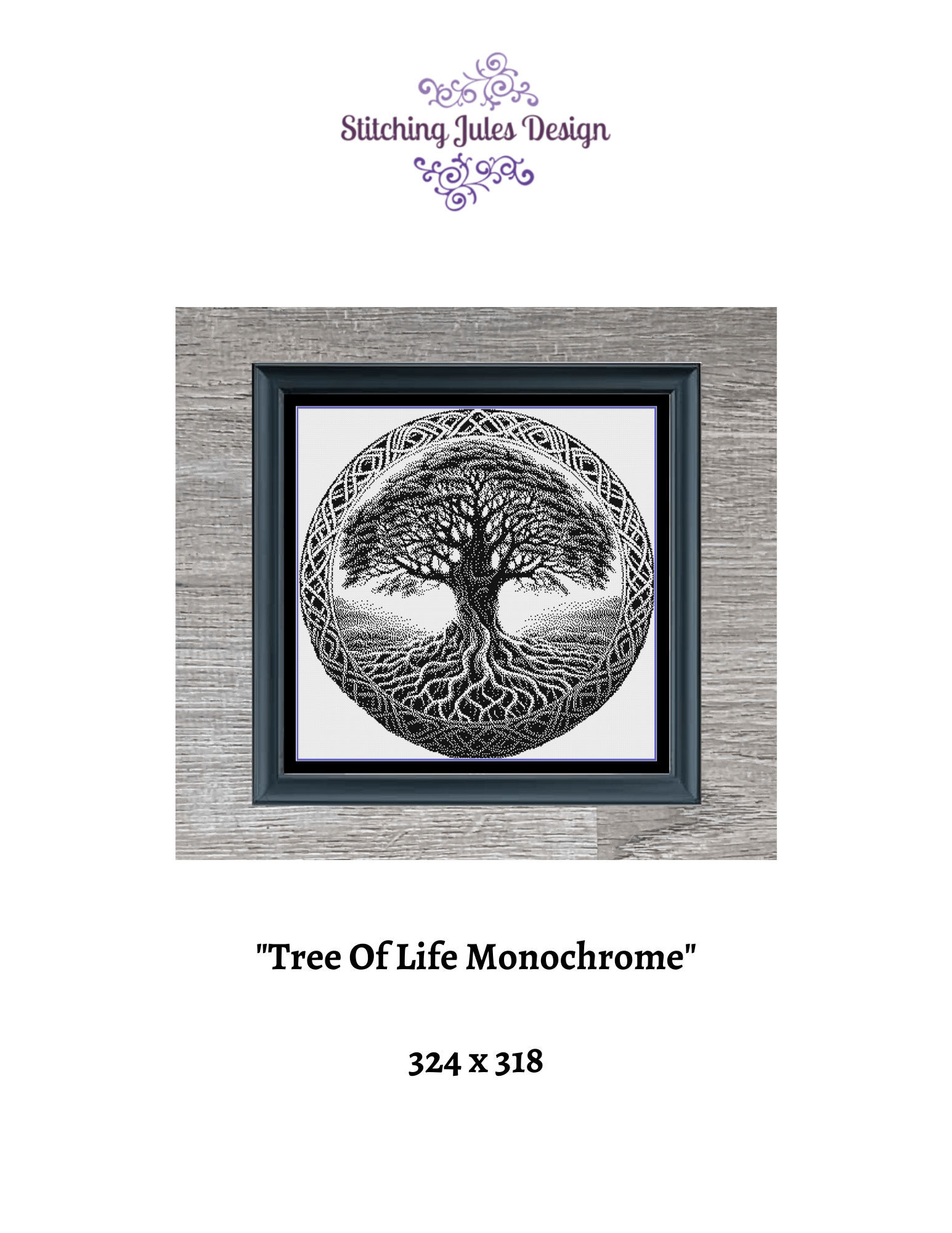 Stitching Jules Design Cross Stitch Pattern Tree Of Life Yggdrasil Cross Stitch Pattern Instant PDF Download