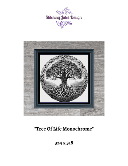 Stitching Jules Design Cross Stitch Pattern Tree Of Life Yggdrasil Cross Stitch Pattern Instant PDF Download