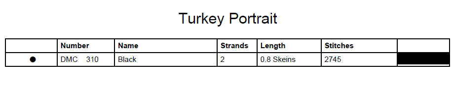 Stitching Jules Design Cross Stitch Pattern Turkey Farm Animal Mini Monochrome Counted Cross-Stitch Pattern (Digital Download)