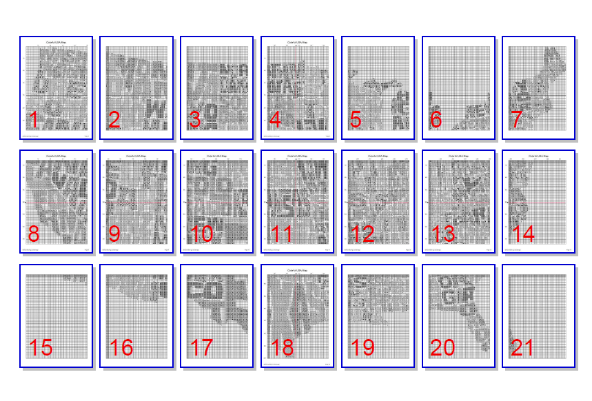 Stitching Jules Design Cross Stitch Pattern USA Map Cross Stitch Pattern | United States Cross Stitch Pattern | Map Cross Stitch Pattern