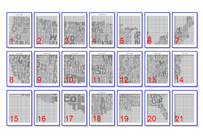 Stitching Jules Design Cross Stitch Pattern USA Map Cross Stitch Pattern | United States Cross Stitch Pattern | Map Cross Stitch Pattern