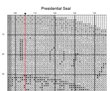 Stitching Jules Design Cross Stitch Pattern USA Presidential Seal Cross Stitch Pattern | American Presidents Cross Stitch Pattern | Physical Pattern And Instant PDF Download Pattern Options