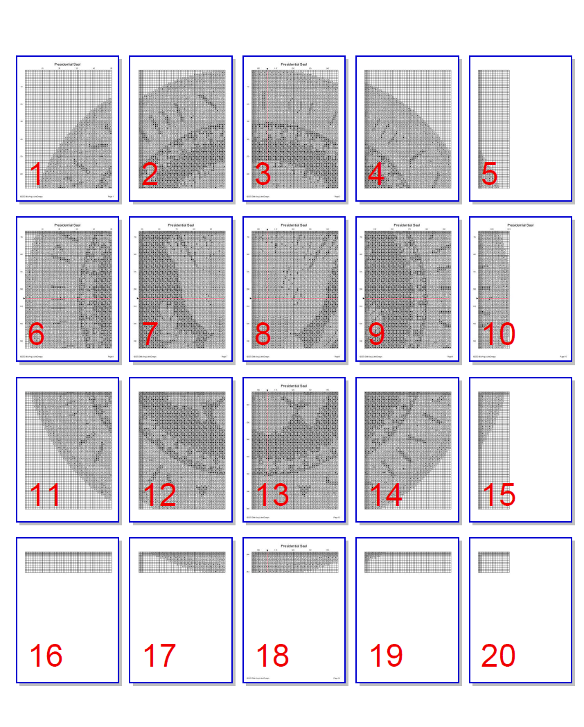 Stitching Jules Design Cross Stitch Pattern USA Presidential Seal Cross Stitch Pattern | American Presidents Cross Stitch Pattern | Physical Pattern And Instant PDF Download Pattern Options