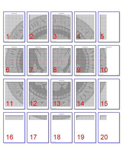 Stitching Jules Design Cross Stitch Pattern USA Presidential Seal Cross Stitch Pattern | American Presidents Cross Stitch Pattern | Physical Pattern And Instant PDF Download Pattern Options