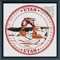 Thumbnail for Stitching Jules Design Cross Stitch Pattern Utah Arches National Monument US State Counted Cross Stitch Pattern | Instant Download PDF