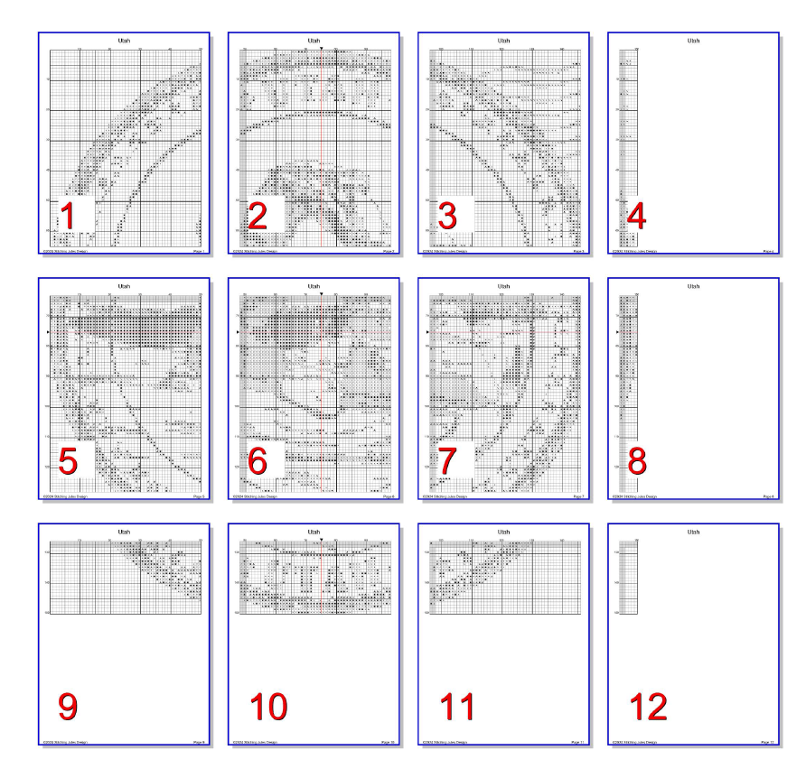 Stitching Jules Design Cross Stitch Pattern Utah Arches National Monument US State Counted Cross Stitch Pattern | Instant Download PDF