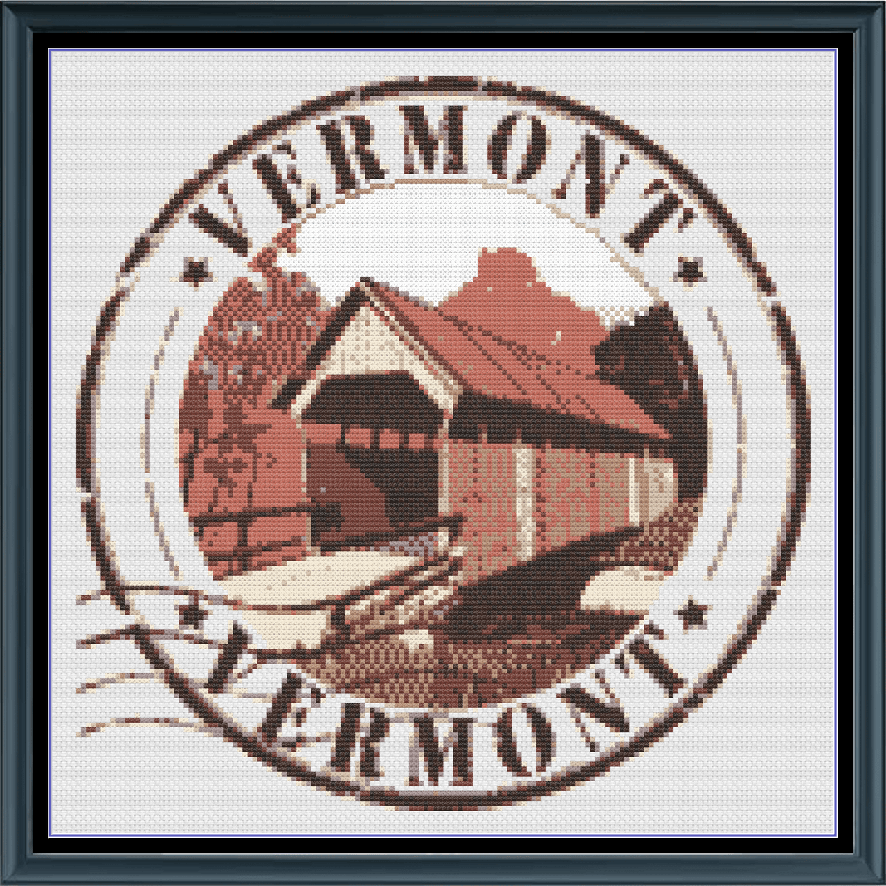 Stitching Jules Design Cross Stitch Pattern Vermont US State Counted Cross Stitch Pattern | Instant Download PDF