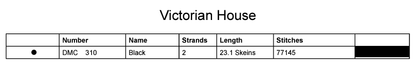 Stitching Jules Design Cross Stitch Pattern Victorian House Monochrome