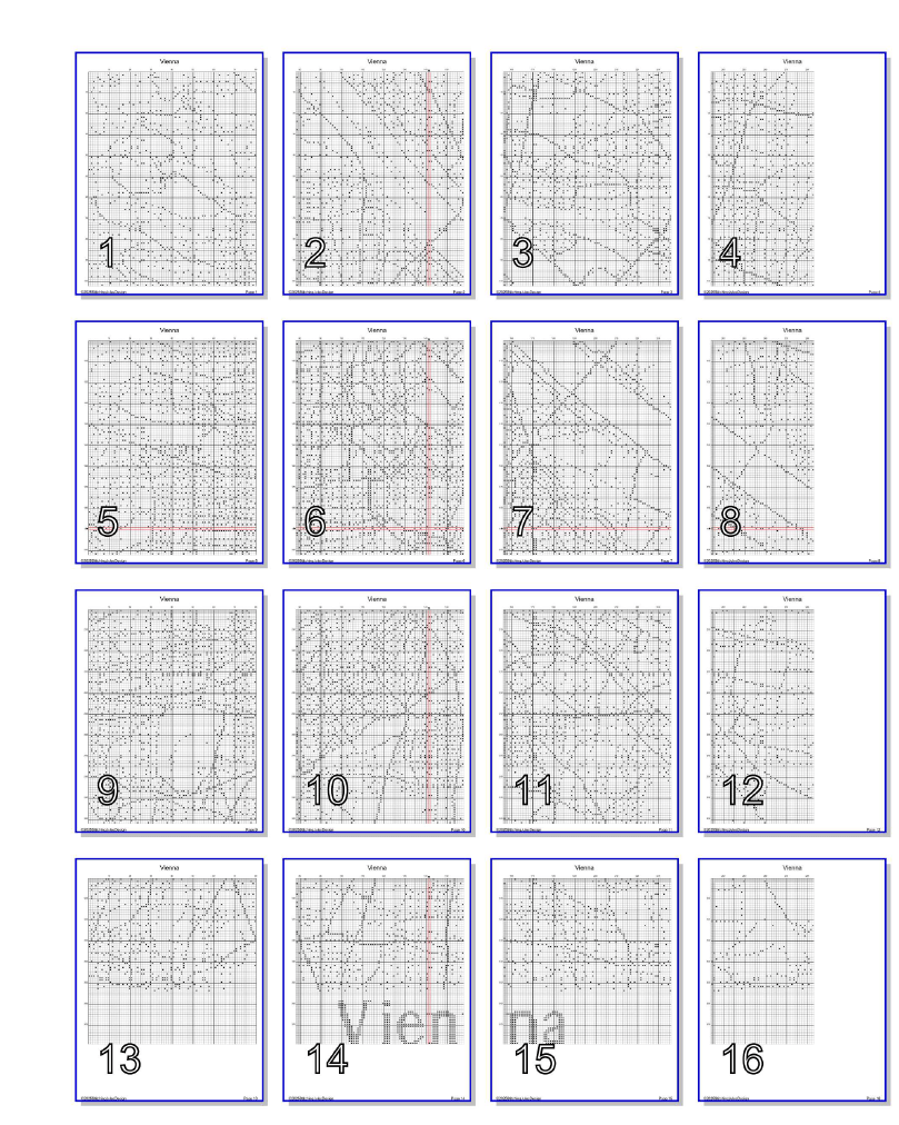 Stitching Jules Design Cross Stitch Pattern Vienna Austria City Street Map Monochrome Counted Cross Stitch Pattern Digital Download