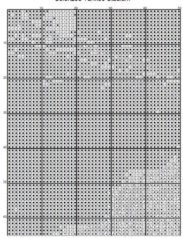 Stitching Jules Design Cross Stitch Pattern Vintage Baseball Yankee Stadium Full Coverage Counted Cross-Stitch Pattern (Digital Download)