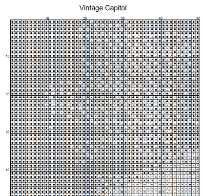 Stitching Jules Design Cross Stitch Pattern Vintage Capitol City Building Drawing Full Coverage Counted Cross Stitch Pattern Digital Download