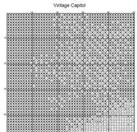 Thumbnail for Stitching Jules Design Cross Stitch Pattern Vintage Capitol City Building Drawing Full Coverage Counted Cross Stitch Pattern Digital Download