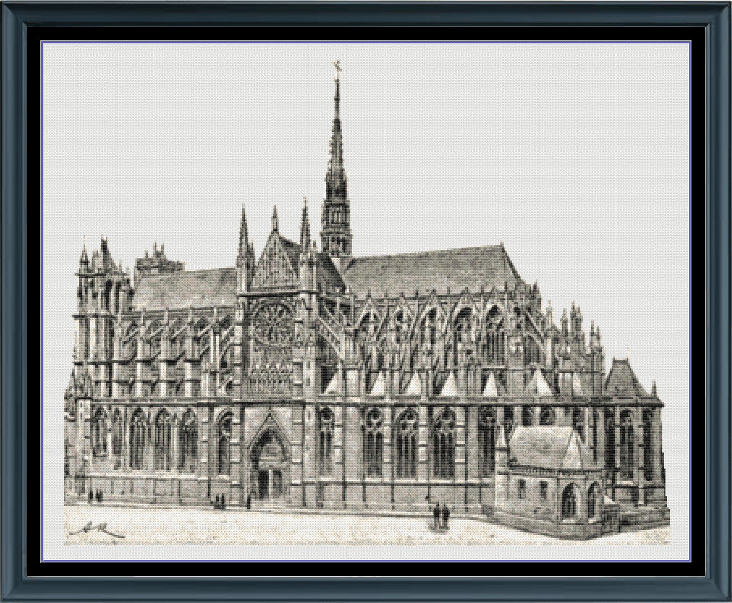 Stitching Jules Design Cross Stitch Pattern Vintage English Cathedral Church Large Counted Cross-Stitch Pattern (Digital Download)