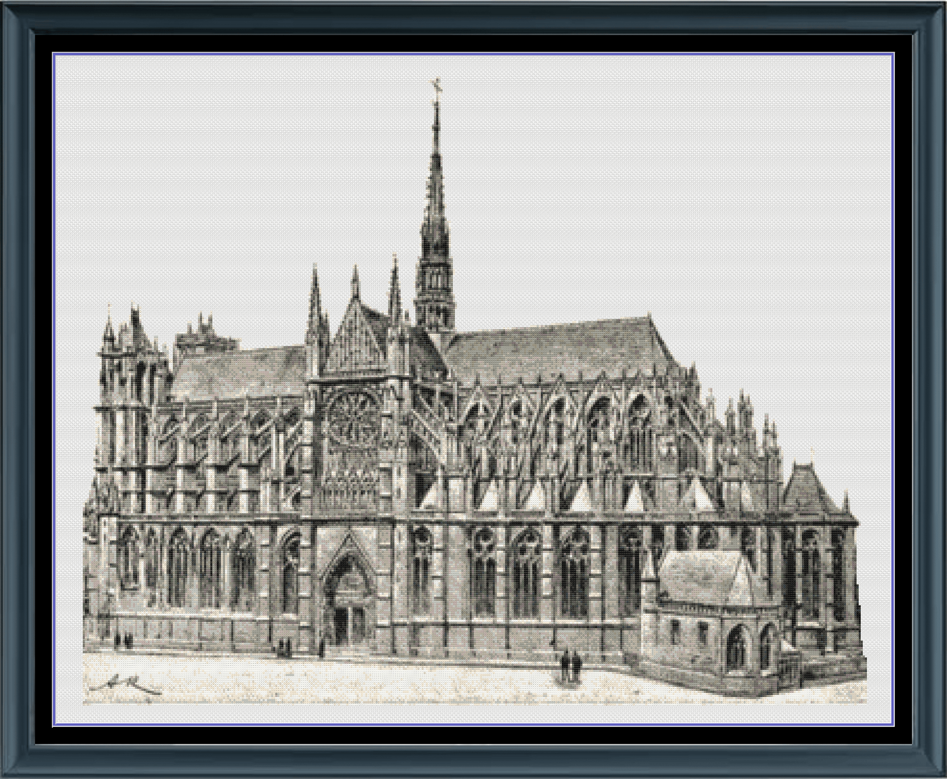 Stitching Jules Design Cross Stitch Pattern Vintage English Cathedral Church Large Counted Cross-Stitch Pattern (Digital Download)