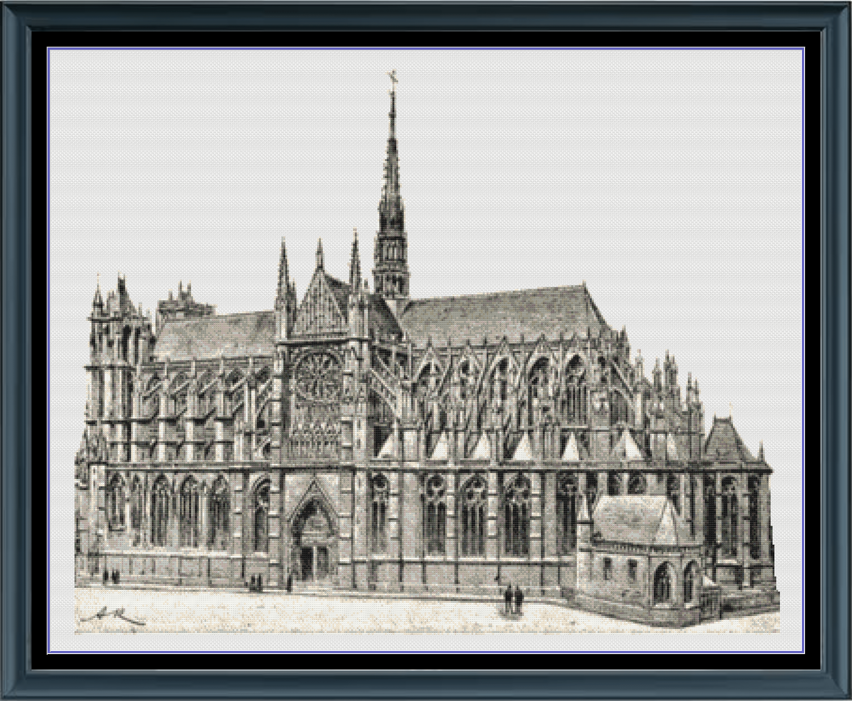 Stitching Jules Design Cross Stitch Pattern Vintage English Cathedral Church Large Counted Cross-Stitch Pattern (Digital Download)