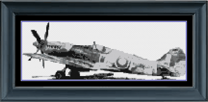 Stitching Jules Design Cross Stitch Pattern Vintage Fighter Plane Cross Stitch Pattern | World War II Fighter Plane | PDF Instant Download