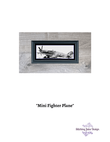 Stitching Jules Design Cross Stitch Pattern Vintage Fighter Plane Cross Stitch Pattern | World War II Fighter Plane | PDF Instant Download