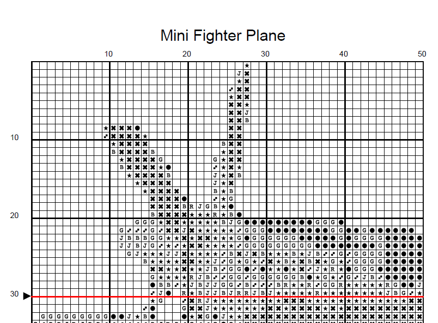 Stitching Jules Design Cross Stitch Pattern Vintage Fighter Plane Cross Stitch Pattern | World War II Fighter Plane | PDF Instant Download