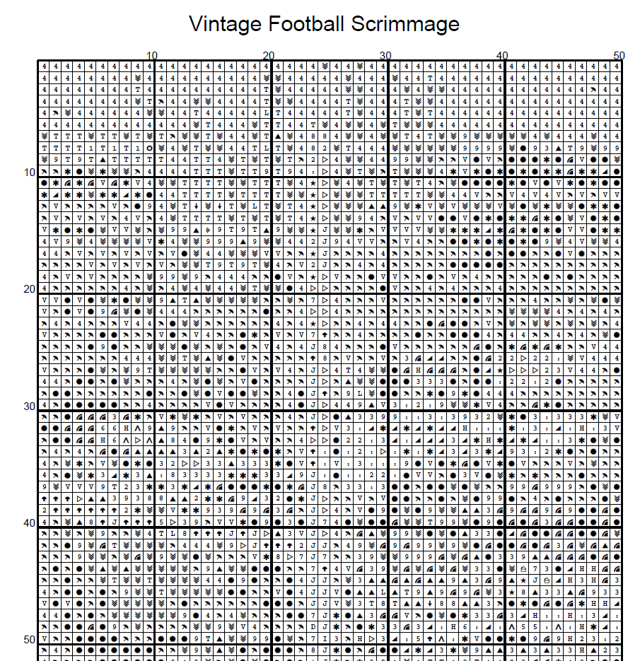 Stitching Jules Design Cross Stitch Pattern Vintage Football Sports Game Full Coverage Counted Cross-Stitch Pattern (Digital Download)