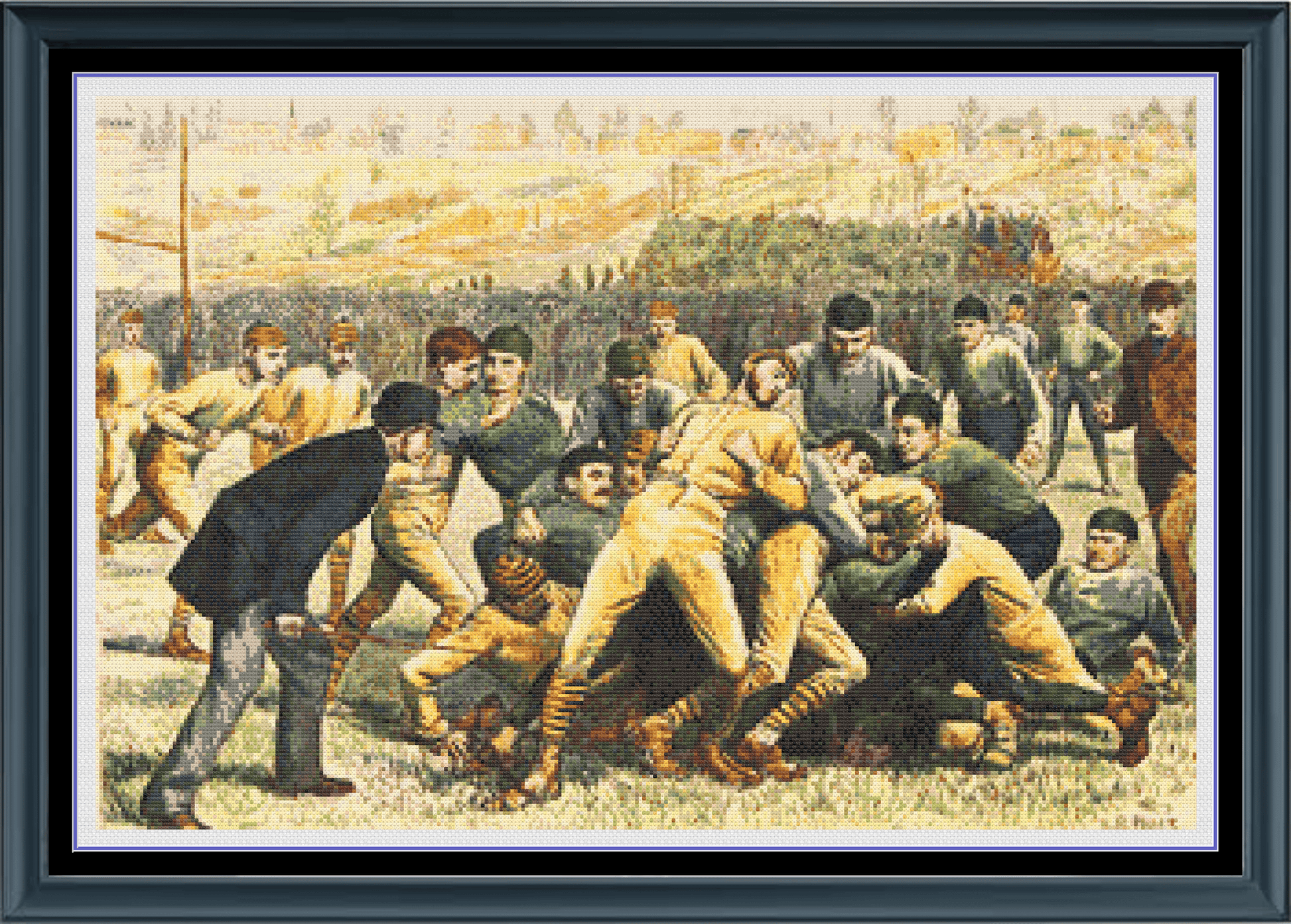 Stitching Jules Design Cross Stitch Pattern Vintage Football Sports Game Full Coverage Counted Cross-Stitch Pattern (Digital Download)