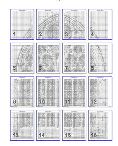 Stitching Jules Design Cross Stitch Pattern Vintage Gothic Architecture Large Monochrome Counted Cross Stitch Pattern Digital Download
