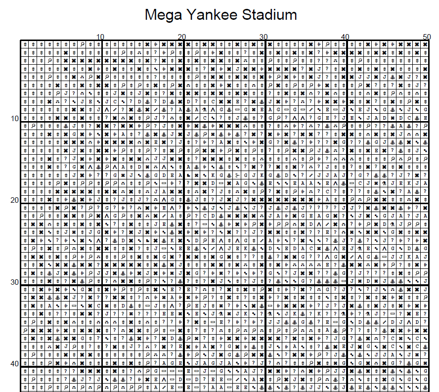 Stitching Jules Design Cross Stitch Pattern Vintage Iconic Yankees Stadium Photo Large Full Coverage Counted Cross-Stitch Pattern (Digital Download)