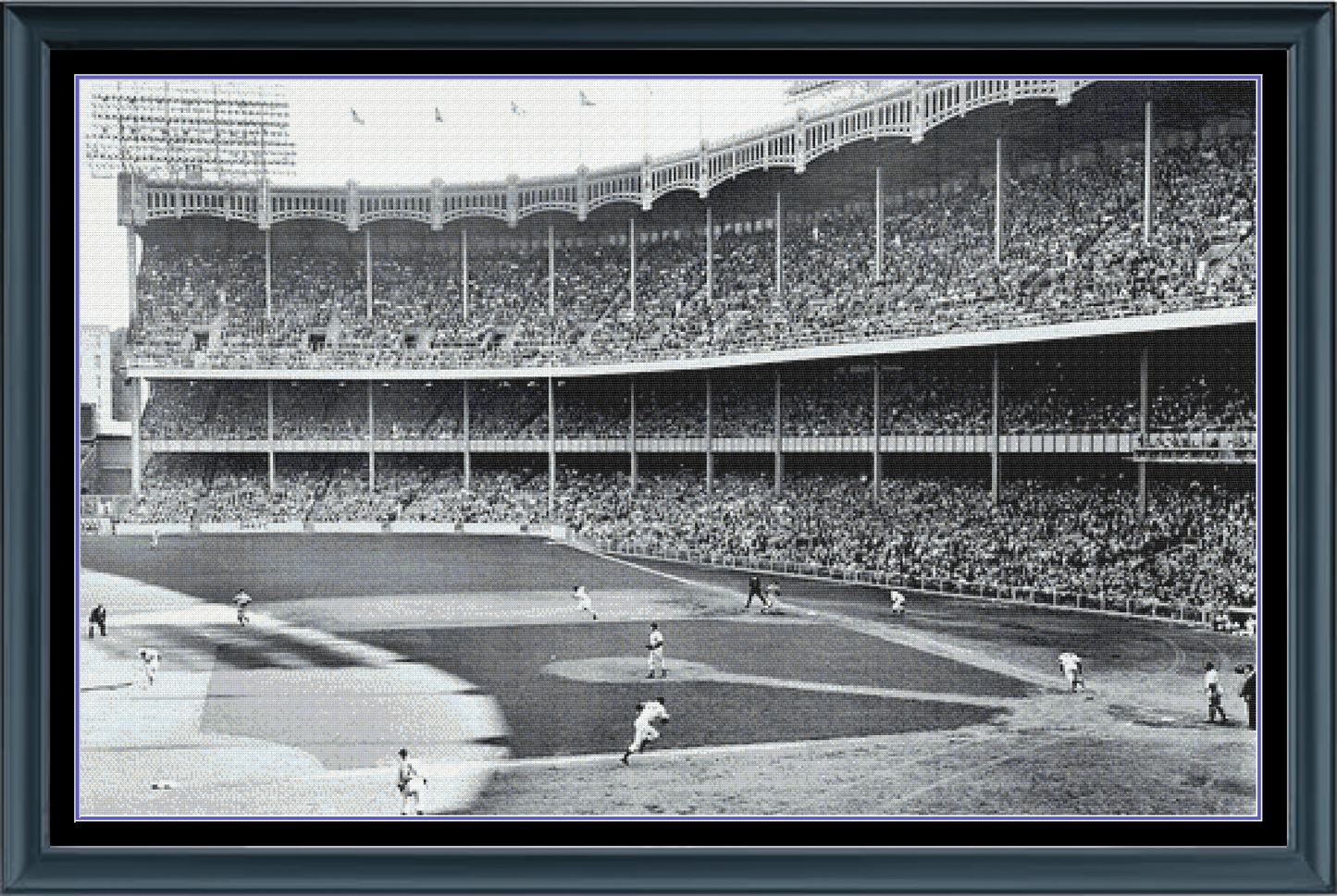 Stitching Jules Design Cross Stitch Pattern Vintage Iconic Yankees Stadium Photo Large Full Coverage Counted Cross-Stitch Pattern (Digital Download)