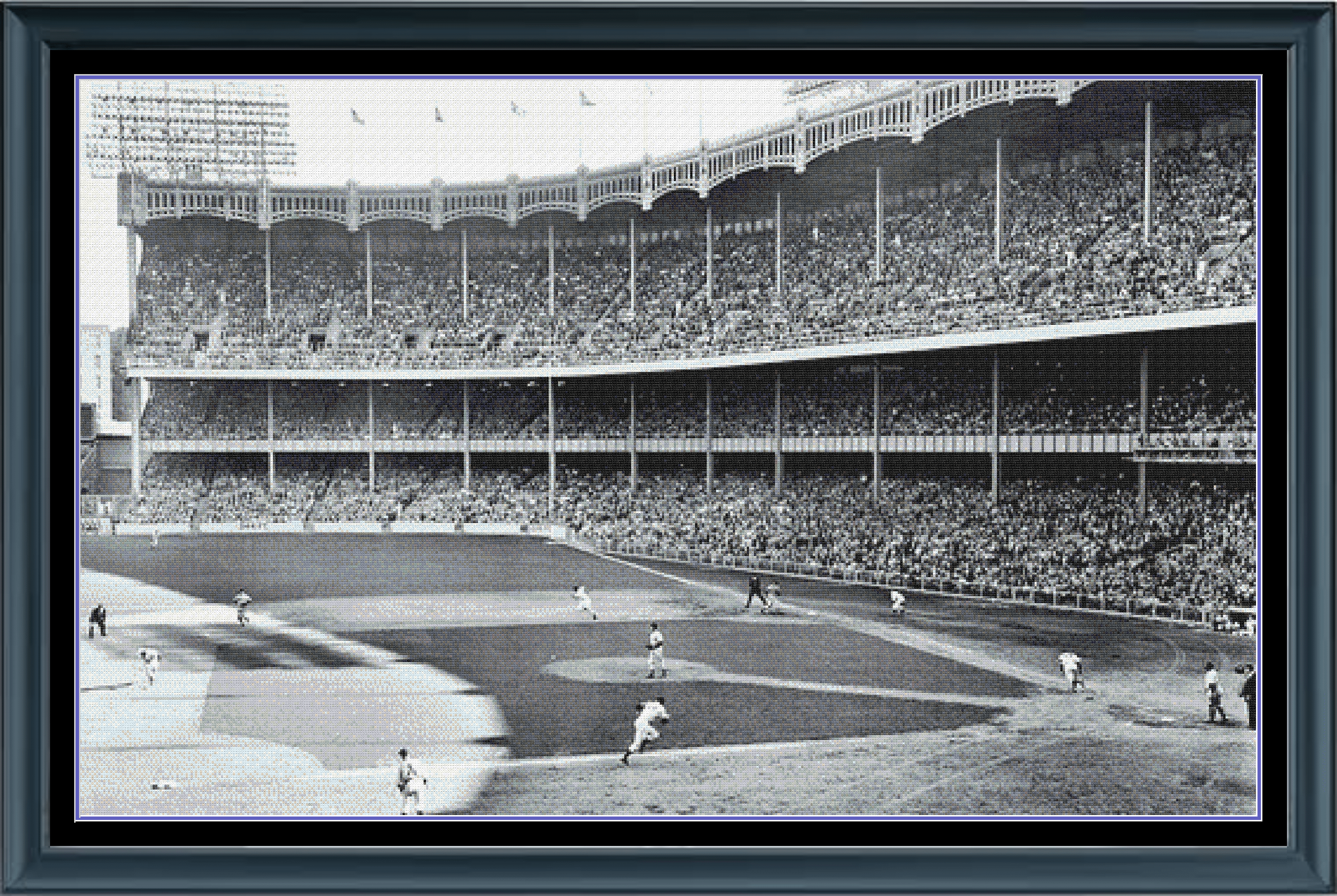 Stitching Jules Design Cross Stitch Pattern Vintage Iconic Yankees Stadium Photo Large Full Coverage Counted Cross-Stitch Pattern (Digital Download)