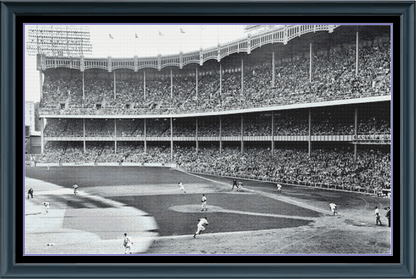 Stitching Jules Design Cross Stitch Pattern Vintage Iconic Yankees Stadium Photo Large Full Coverage Counted Cross-Stitch Pattern (Digital Download)