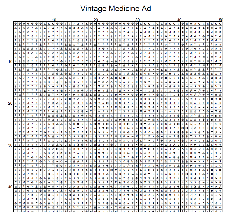 Stitching Jules Design Cross Stitch Pattern Vintage Medicine Doctor Physician Ad Large Full Coverage Counted Cross-Stitch Pattern (Digital Download)