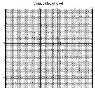 Stitching Jules Design Cross Stitch Pattern Vintage Medicine Doctor Physician Ad Large Full Coverage Counted Cross-Stitch Pattern (Digital Download)