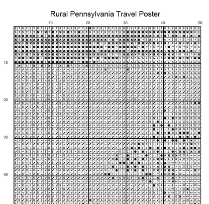 Stitching Jules Design Cross Stitch Pattern Vintage Pennsylvania Travel Poster Cross Stitch Embroidery Needlepoint Pattern PDF Download Pattern Keeper Ready